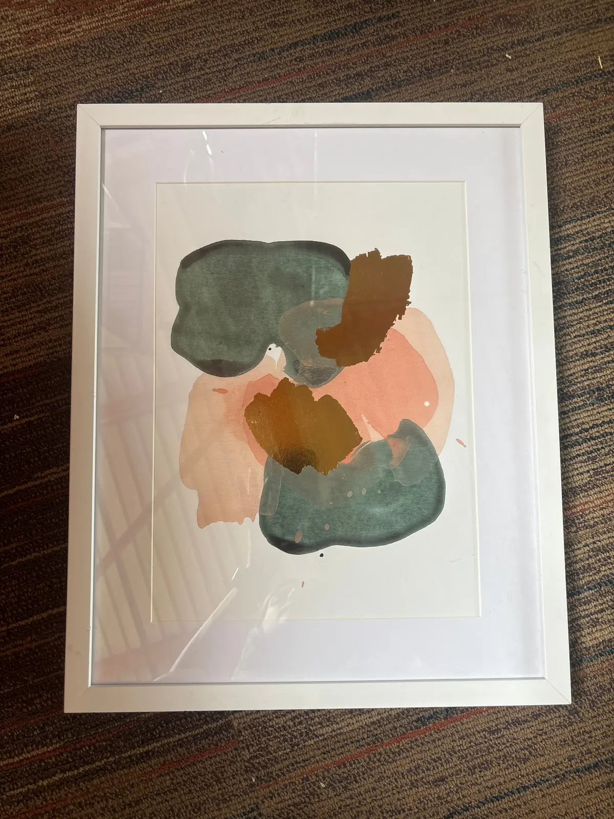 16” X 20” Abstract Art With Gold Foil - Clearance 1