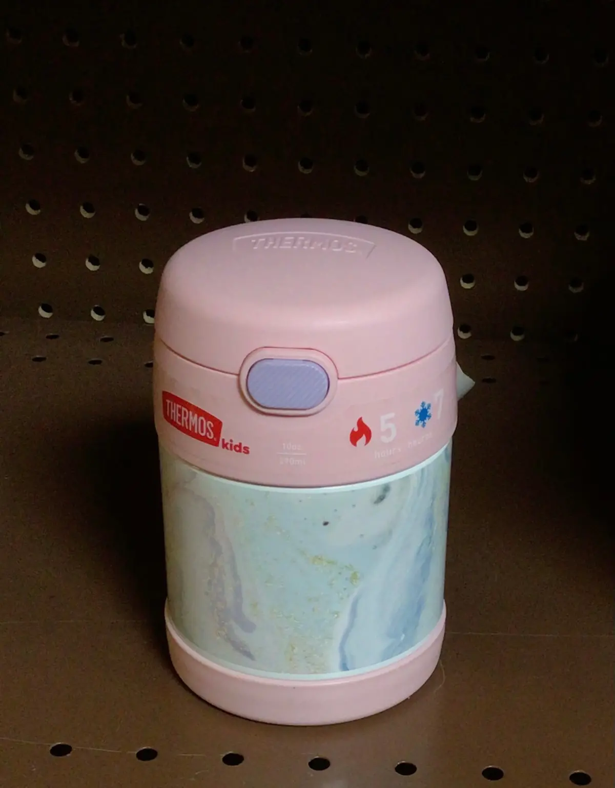 Thermos Kids 10Oz Stainless Steel Food Jar With Spoon - Pink/Marble 1