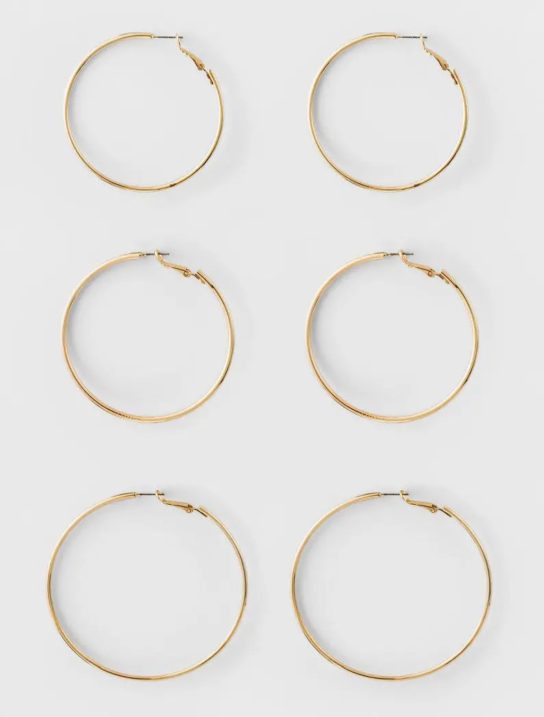 Big Hoop Earring - 3 Pc 1