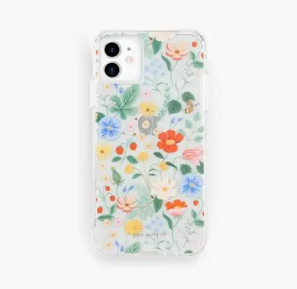 Rifle Paper Co. Iphone 14 Pro Max Case - Clear Strawberry Fields 1
