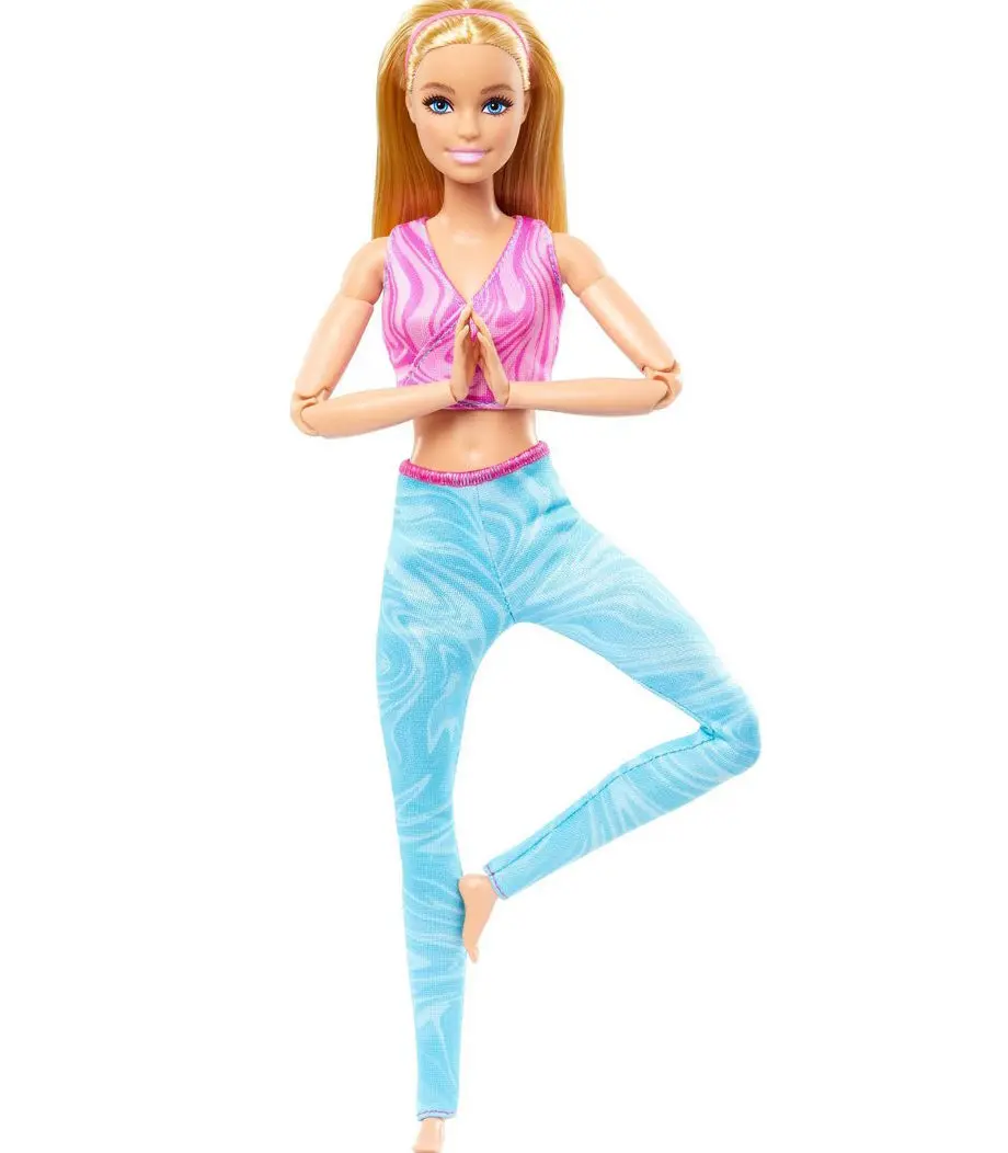 Barbie Made To Move Blonde Fashion Doll Wearing Removable Sports Top & Pants 1