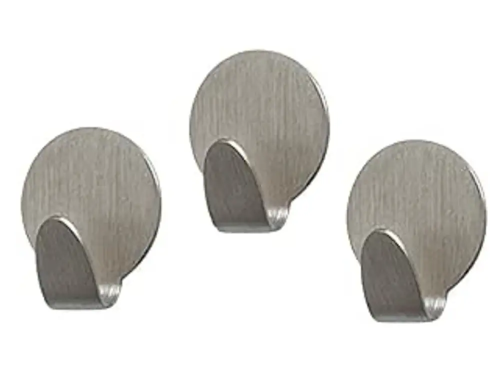Spectrum Diversified Magnetic Medium Round Hooks, Set Of 3 - Brushed Nickel 1