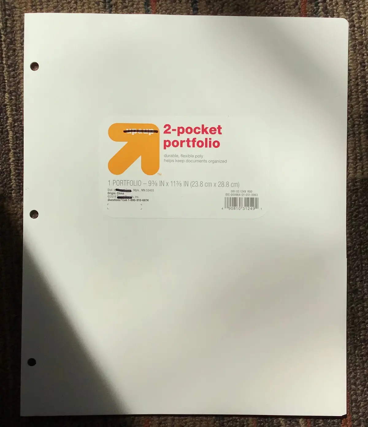 2 Pocket Plastic Folder- White 1