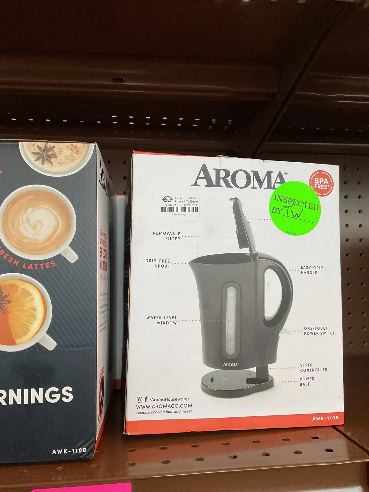 Aroma 1.7L Electric Kettle - Black 1