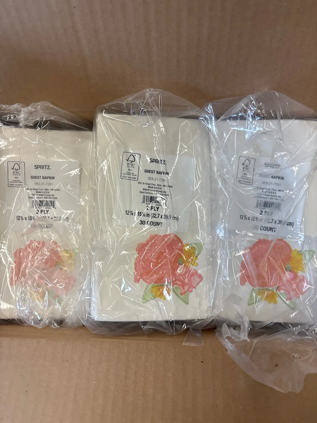 Case Pack 2Ply Floral Napkins - 360Ct Napkins 1