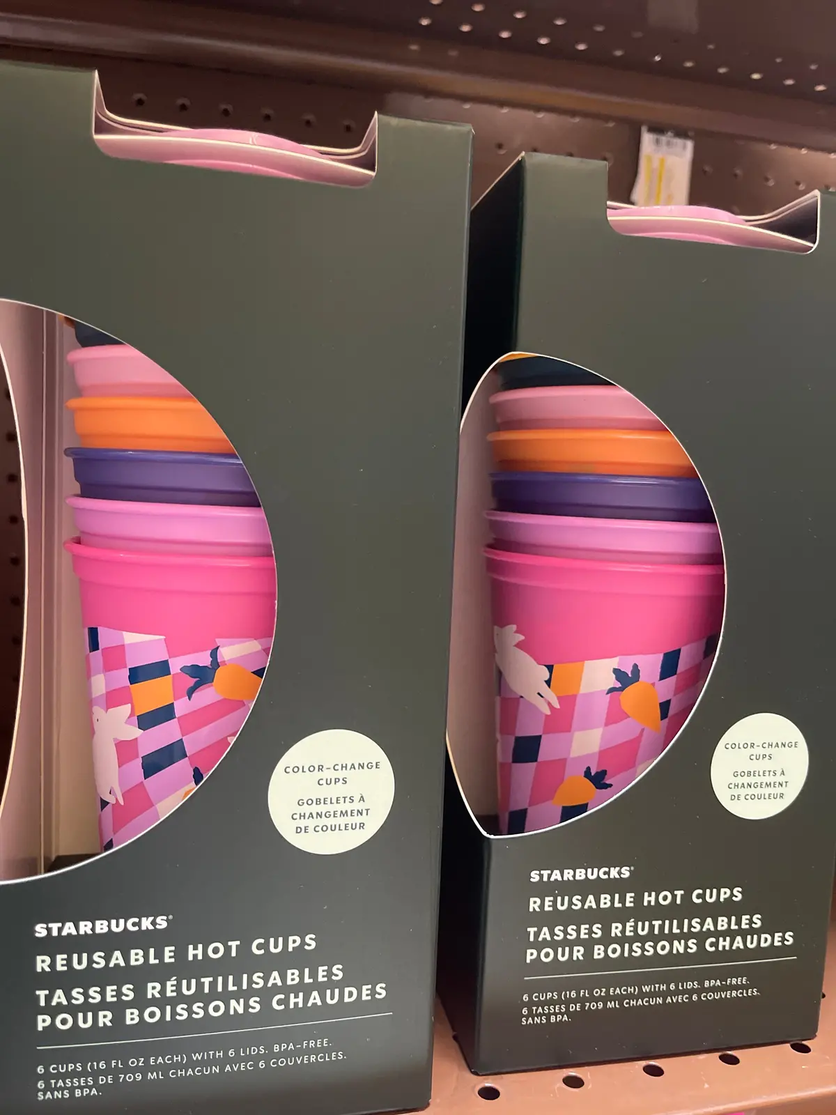 Starbucks Spring Color Changing Rabbit Reusable 16Fl Oz Cups 6 Pack 1
