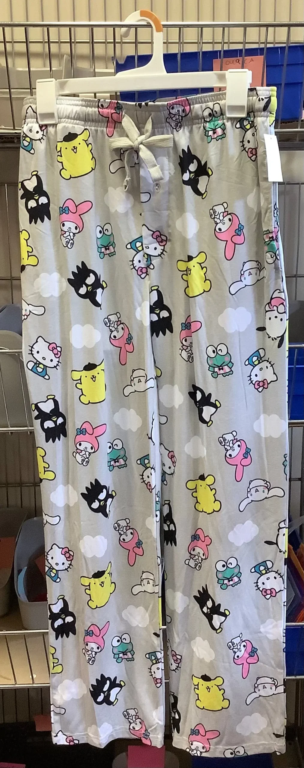 Ladies Gray Hello Kitty Lounge Pants 1