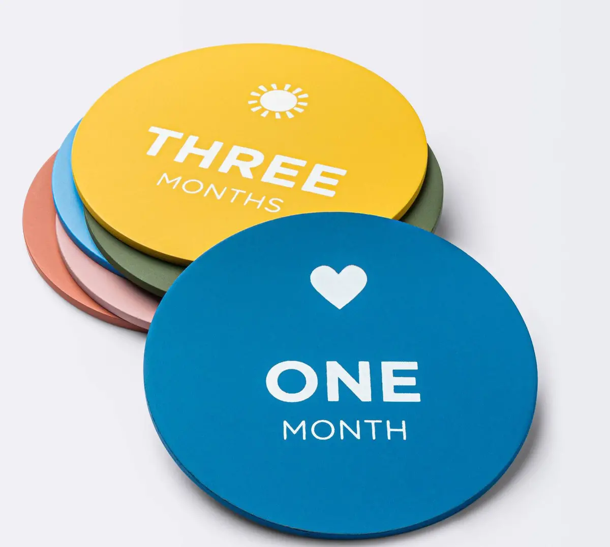Round Monthly Milestone Cards 1