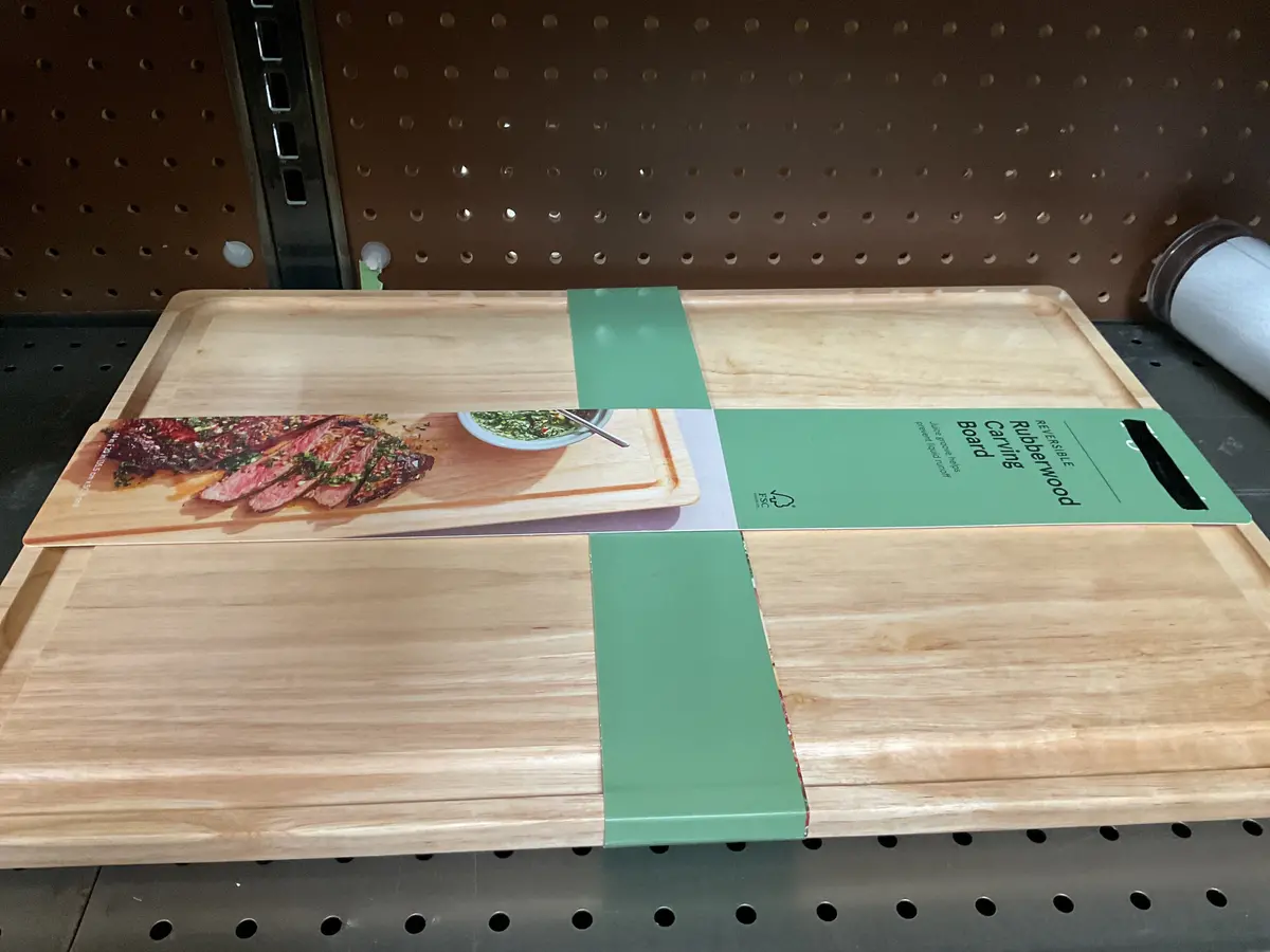 14"X20" Rubberwood Carving Board With Juice Groove
Natural 1