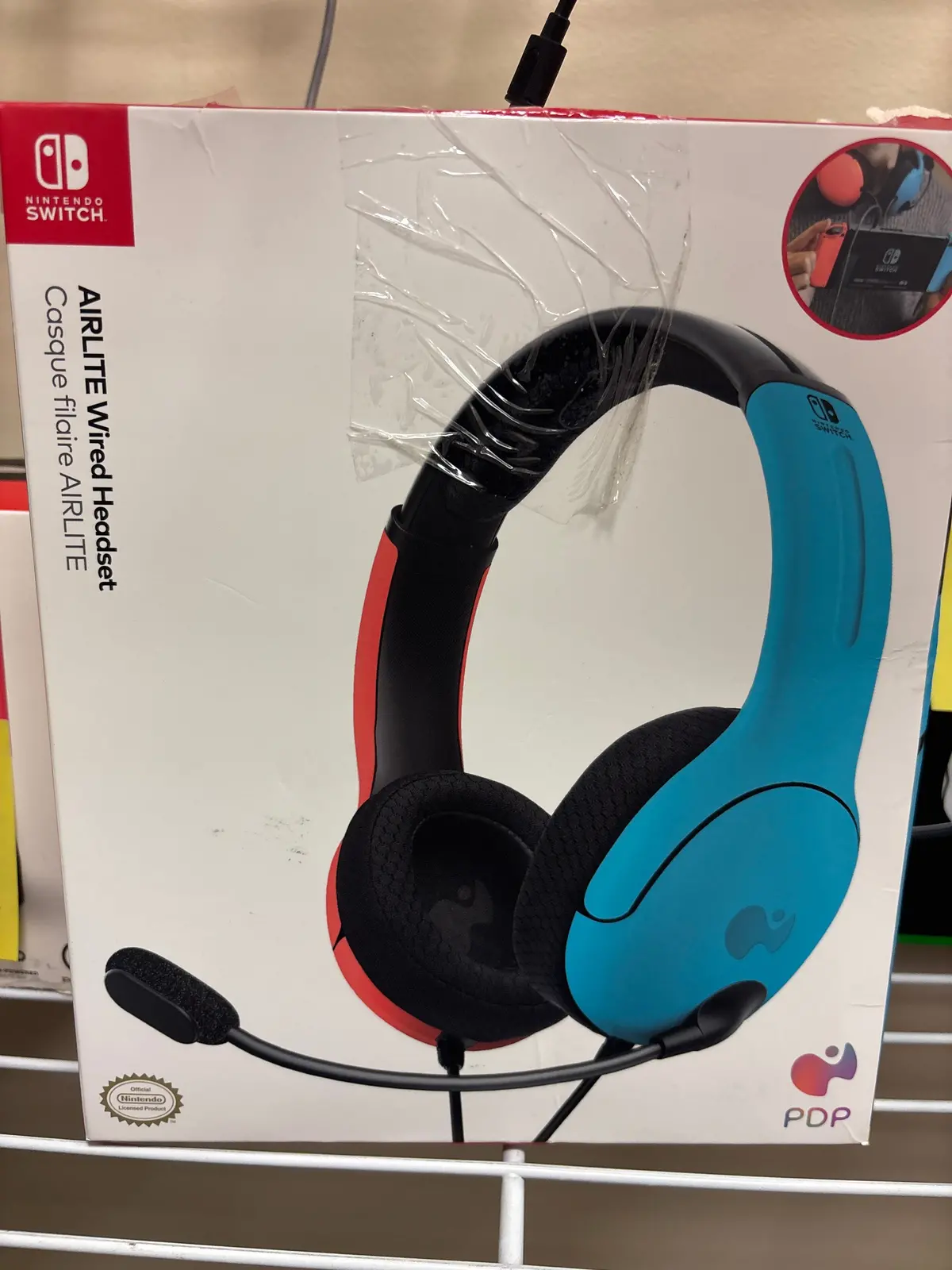 Lvl 40 Wired Gaming Headset For Nintendo Switch - Blue/Red - Open Box - Clearance 1