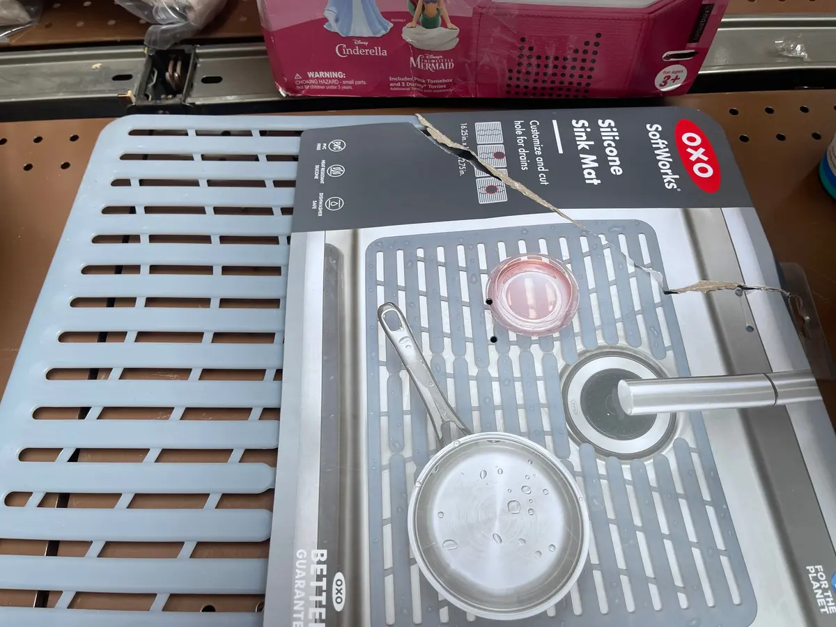 Oxo 16.3" X 12.8" Silicone Sink Mat Gray 1