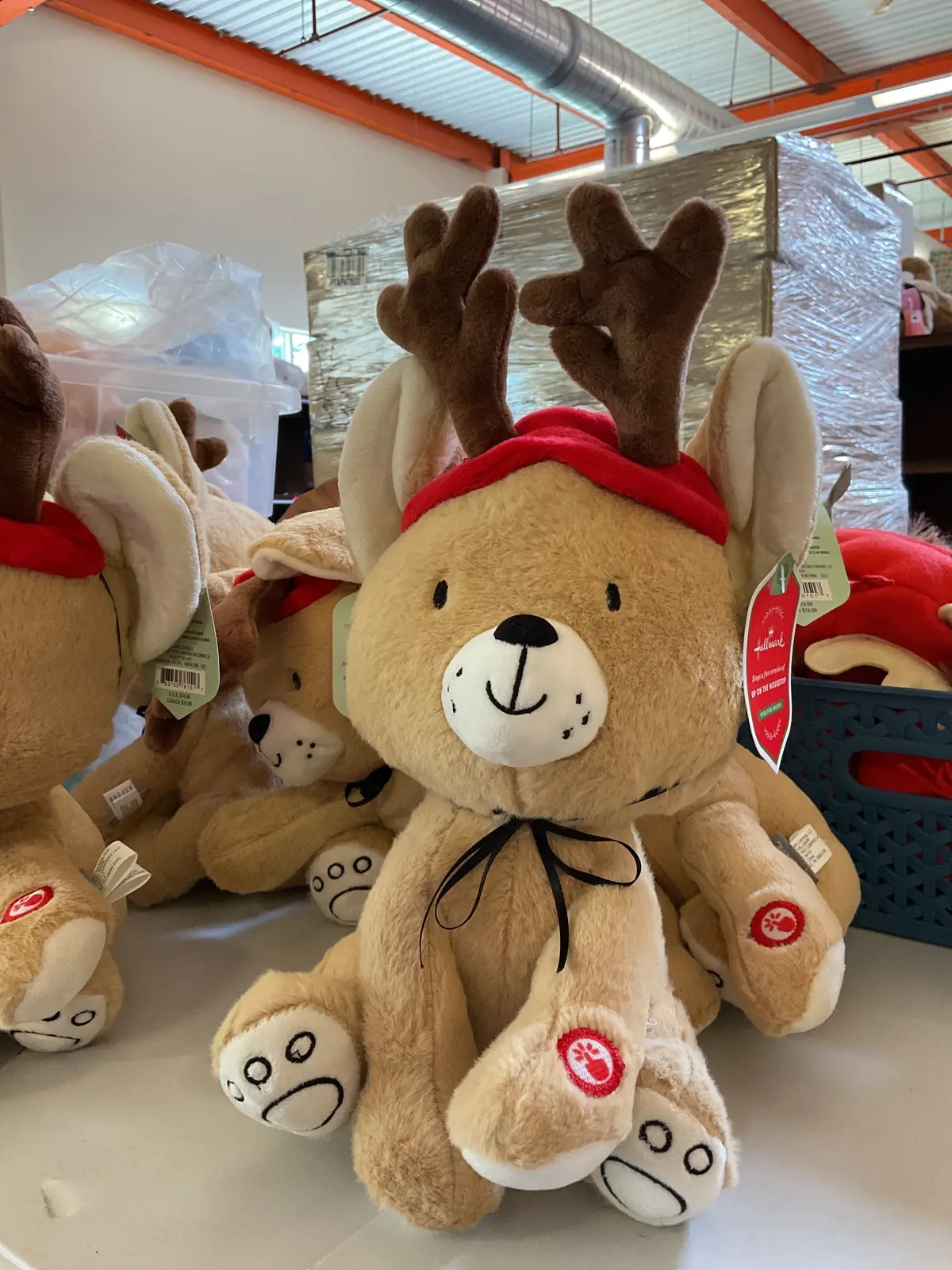 National Brand Christmas Singing Reindeer Plush 1