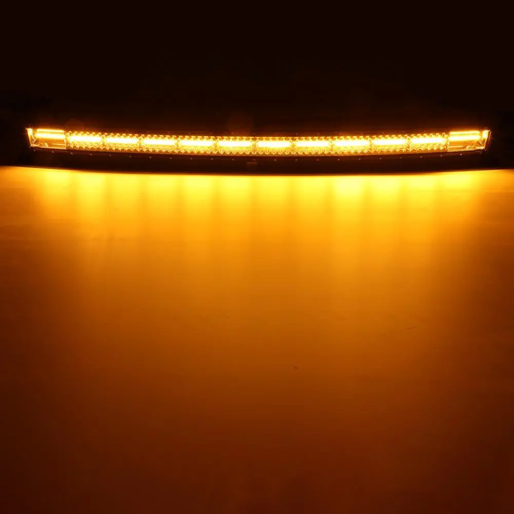 50 Inch 6 Modes White&Amber Curved Off Road Led Light Bar 1