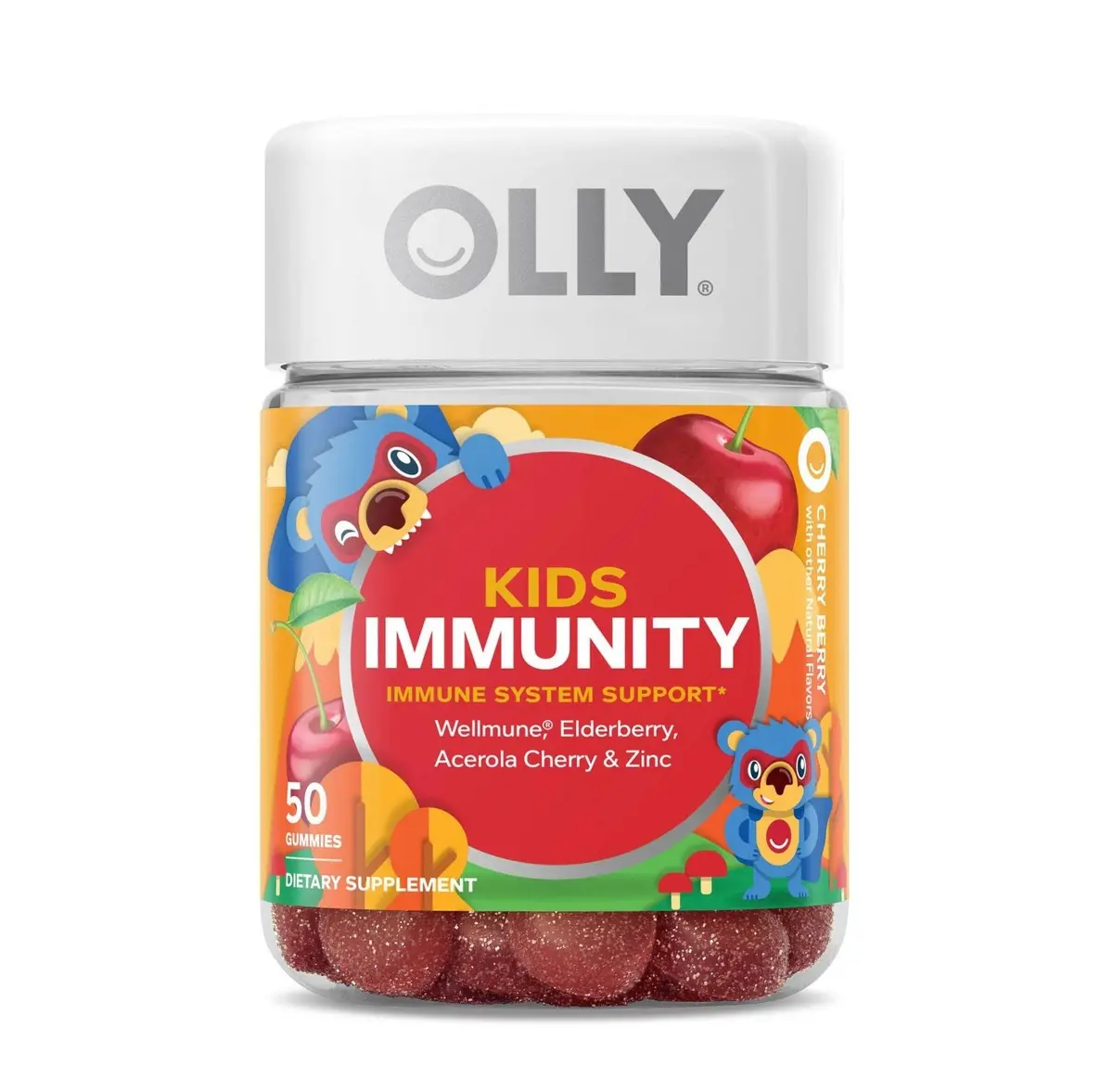 Olly Kids Immunity Elderberry Gummies - Cherry Berry- 50Ct 1