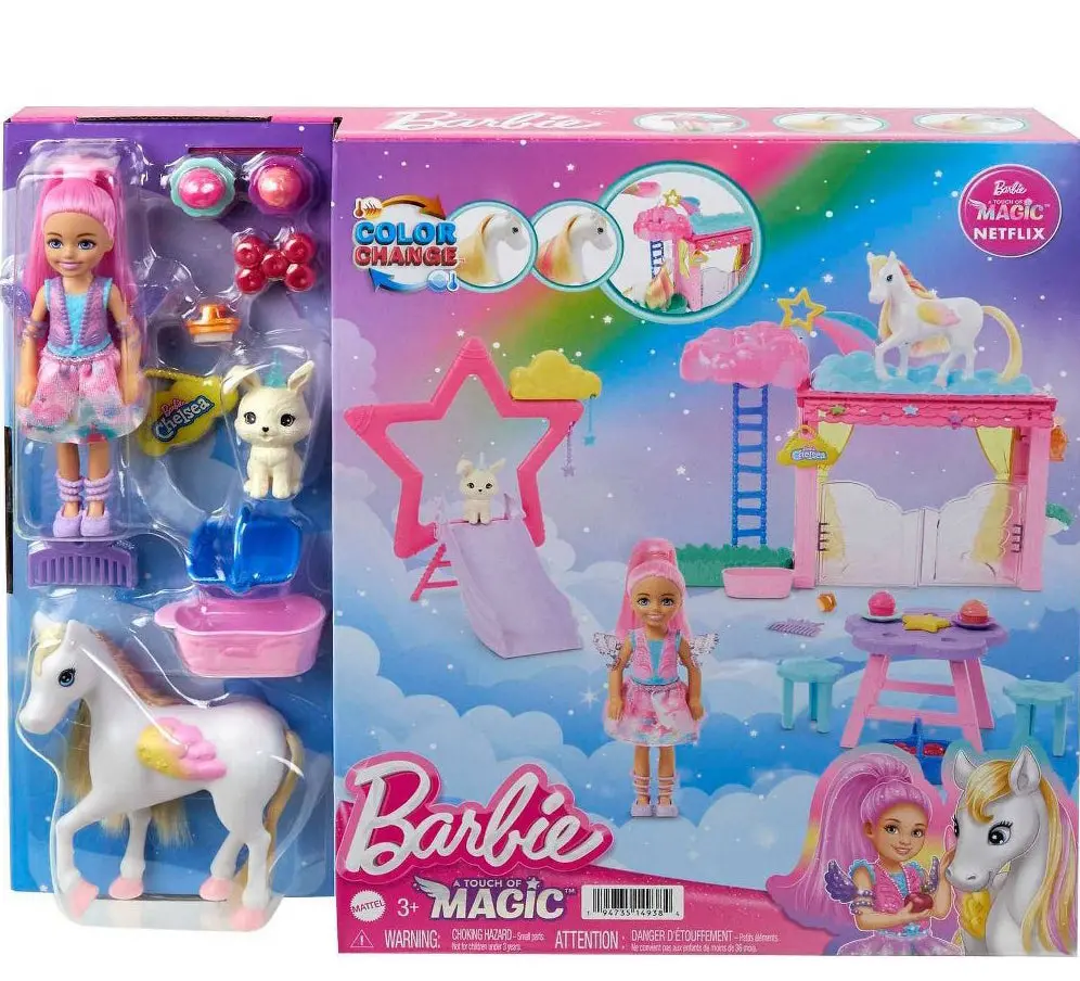 Barbie A Touch Of Magic Chelsea Doll Playset With Baby Pegasus 1