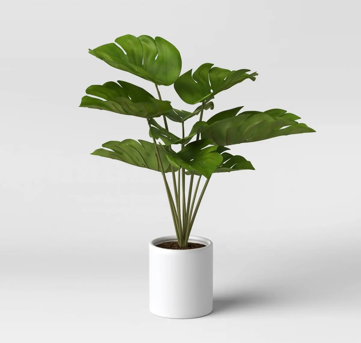 21" X 23" Artificial Monstera Arrangement In Ceramic Pot 1