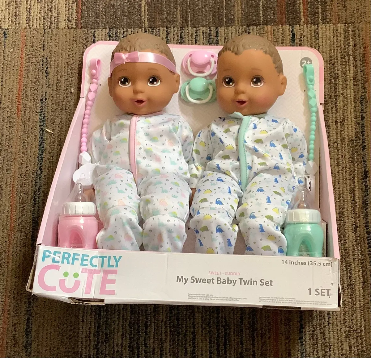 Perfectly Cute Boy Girl Twins Brown Hair - Brown Eyes 1