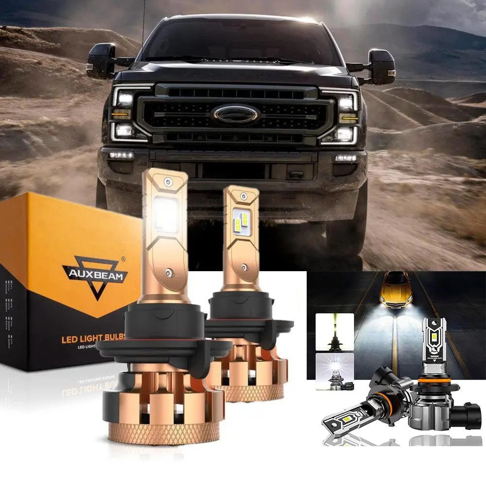For 2011-2015 Ford F350 F-16 Plus Series H13 Built-In Canbus Automotive Grade 14000Lm Led Light Bulbs High Low Beam Bundle 1