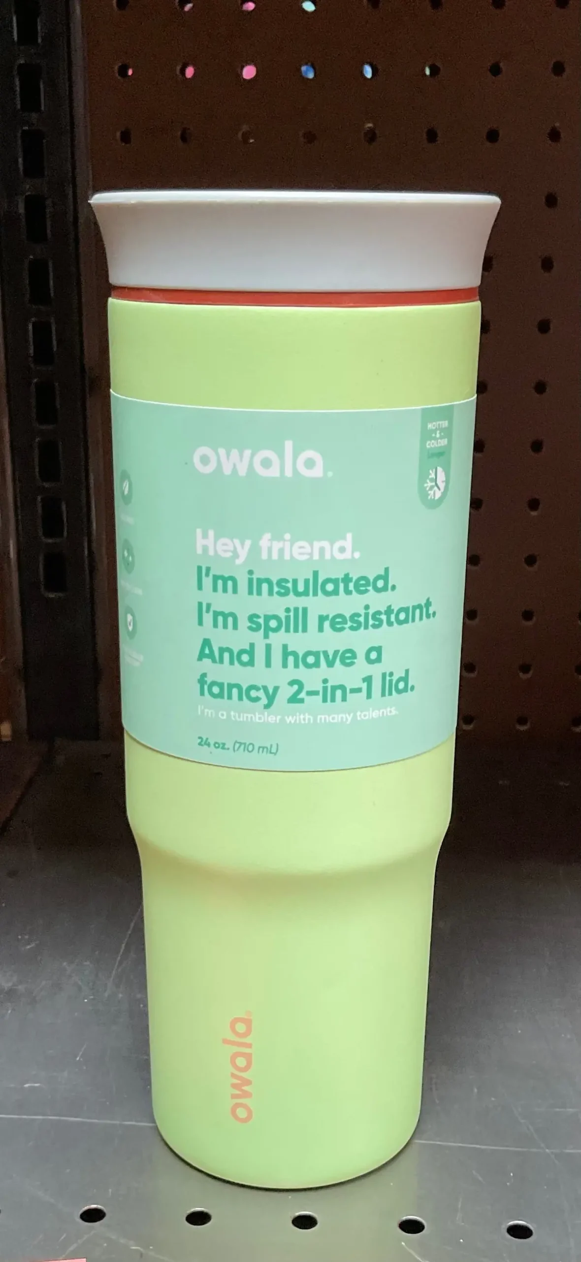 Owala 24Oz Stainless Steel Straw Tumbler - No Straw!! 2