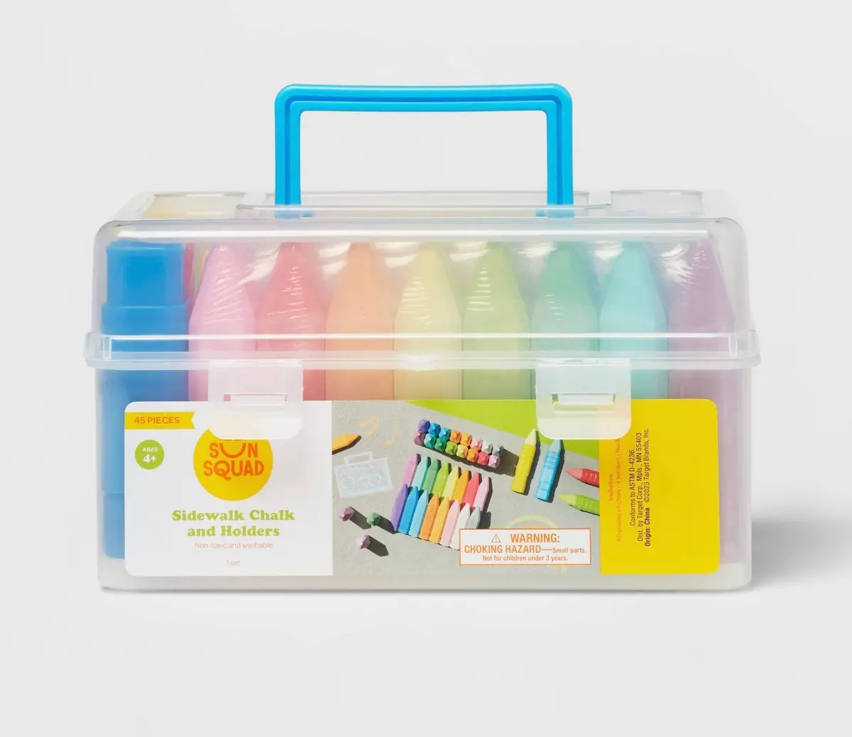 Sidewalk Chalk Bucket 45 Pc With 4 Holders 1