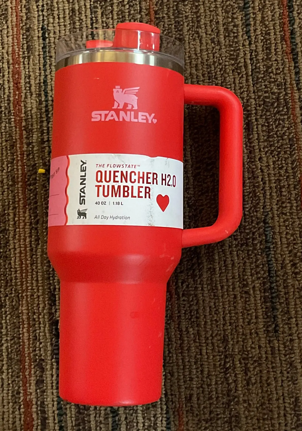 Stanley 40 Oz Stainless Steel H2.0 Flowstate Quencher
Tumbler - Red (No Straw) 1