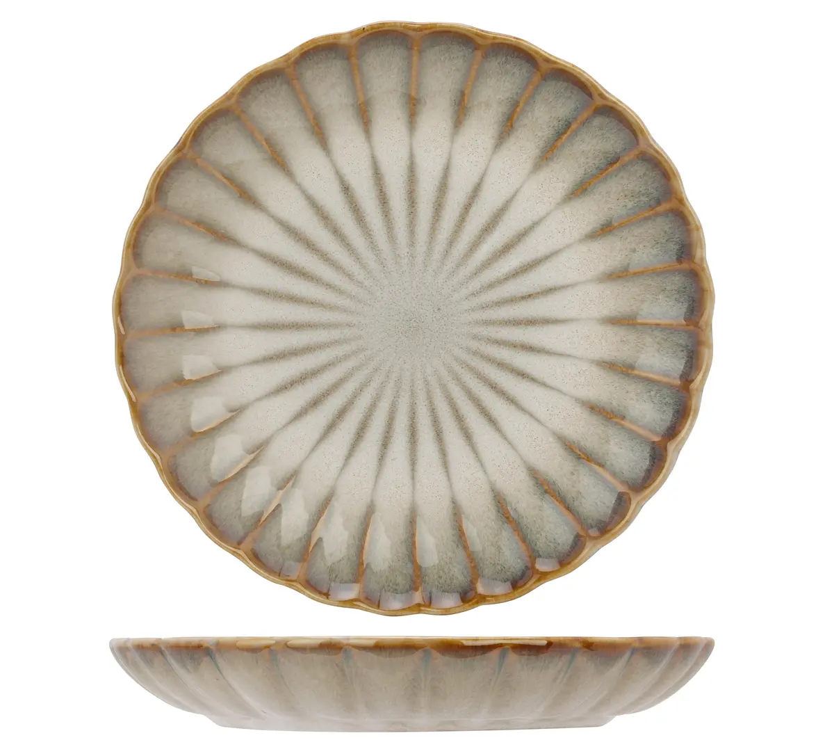 Cosy & Trendy Ontbijtborden / Dessertborden - Astera Pearl Beige - Ø 21 Cm - 4 Stuks 1