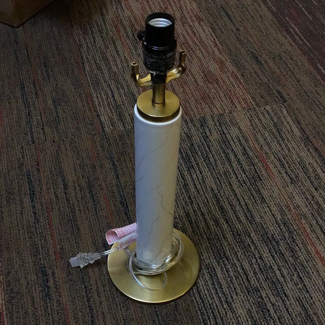 Large Gold Marbled Lamp Post 1