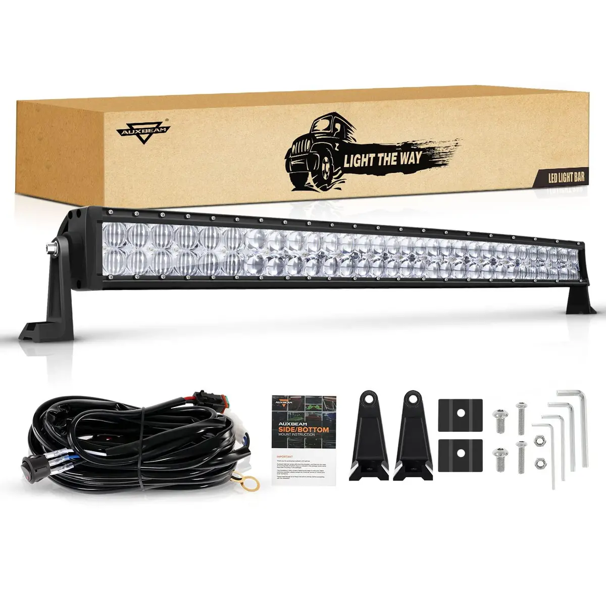 5D Series 42 Inch Combo Beam Dual Row Curved Off Road Led Light Bar 1