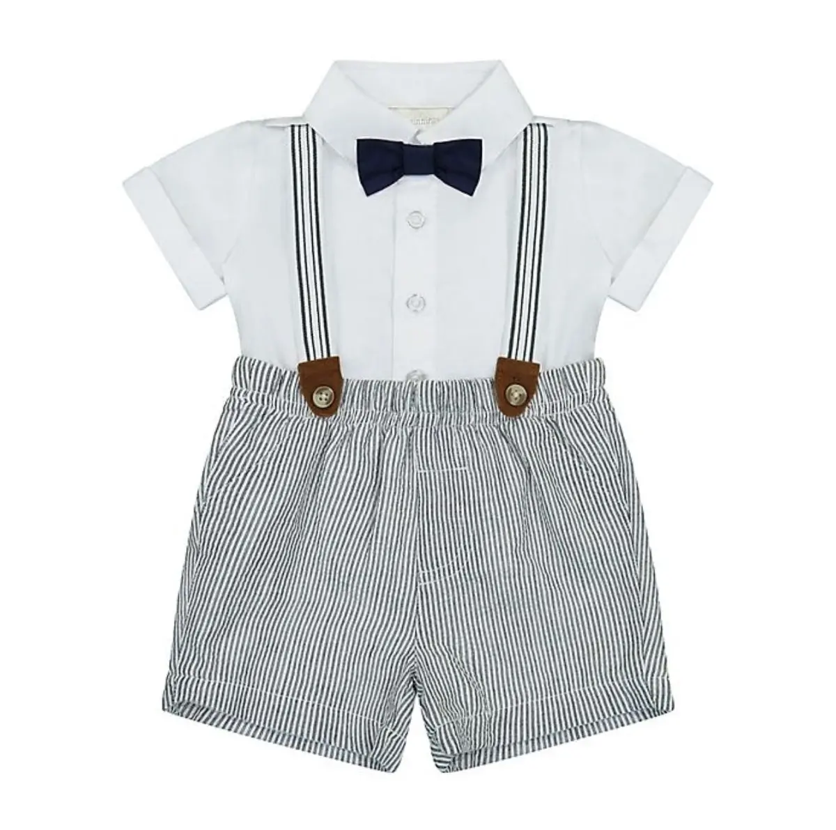 Shirt, Short And Suspender Set (9M) 1