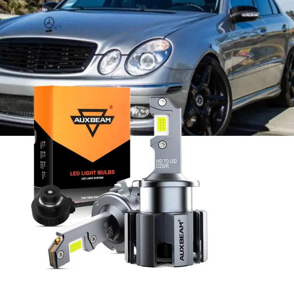 For 2001-2006 Mercedes-Benz Cl55 Amg With Hid Headlamps Led Light Bulbs High Low Beam Bundle 3