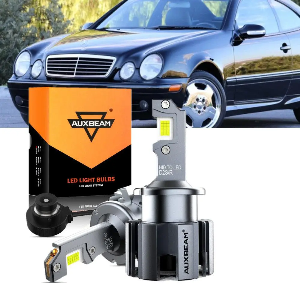 For 2001-2006 Mercedes-Benz Clk55 Amg With Hid Headlamps Led Light Bulbs High Low Beam Bundle 3