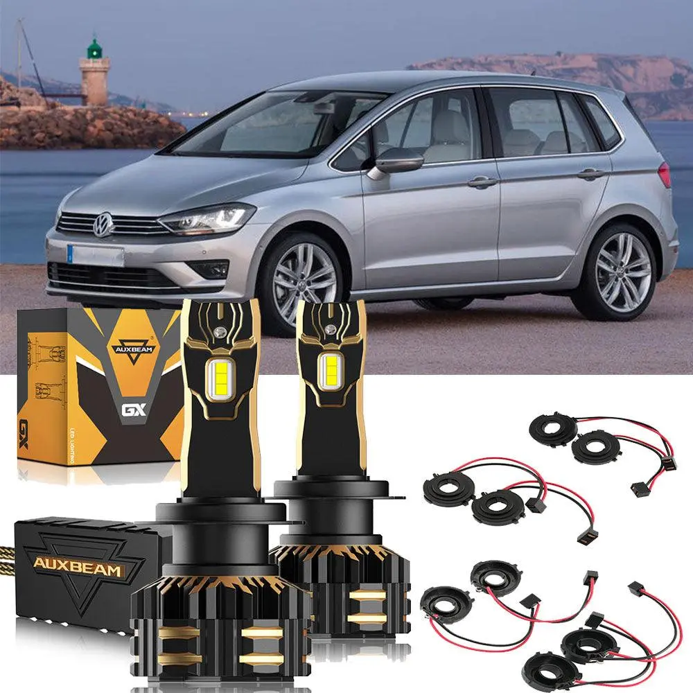 For 2014-2017 Volkswagen Golf Sportsvan H7 Led Headlight Bulbs 1