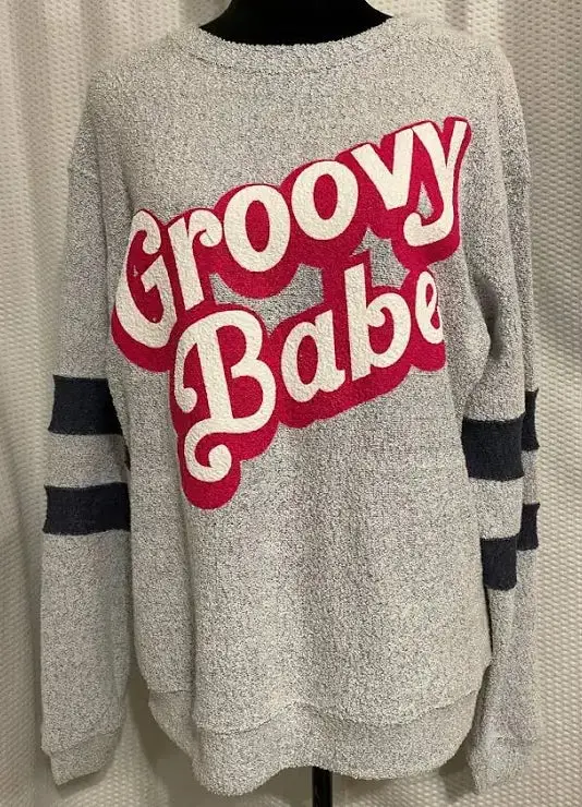 Pacific & Co Blue White Classic Sweatshirt Pullover 1