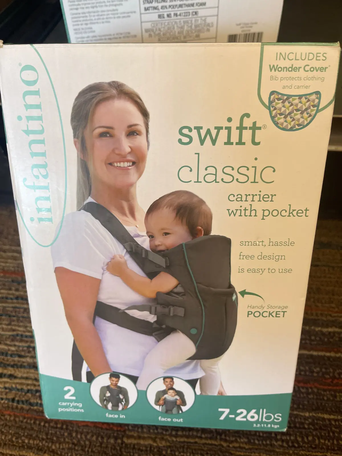 Infantino Swift Classic Baby Carrier With Pocket - Gray 1