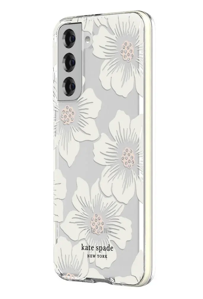 Kate Spade Samsung Galaxy S21 Defensive Hardshell Case - Hollyhock Floral 1