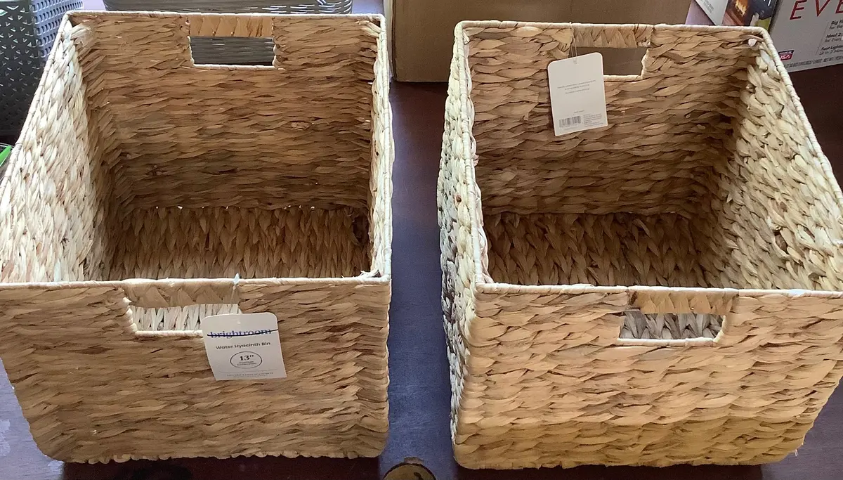 Large Woven Water Hyacinth Milk Crate 1