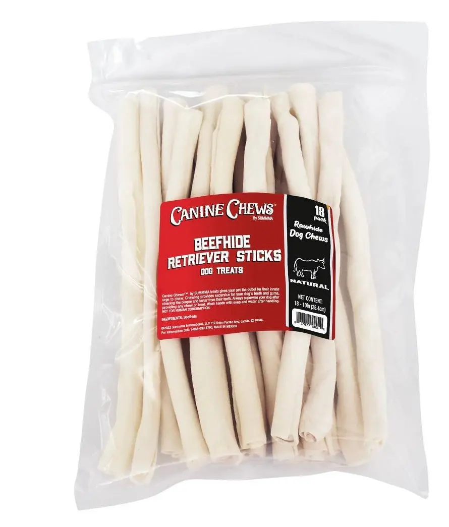 Canine Chews Natural Beef Rawhide Dog Treats - 18Ct 1