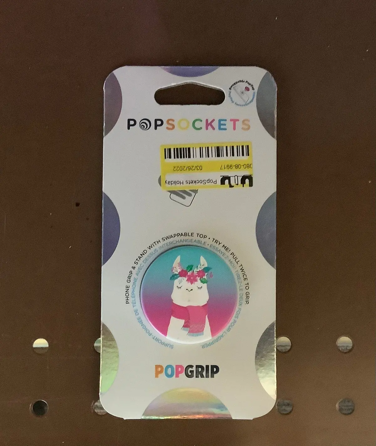 Popsockets Popgrip Cell Phone Grip & Stand - Llama With Flower Crown 1