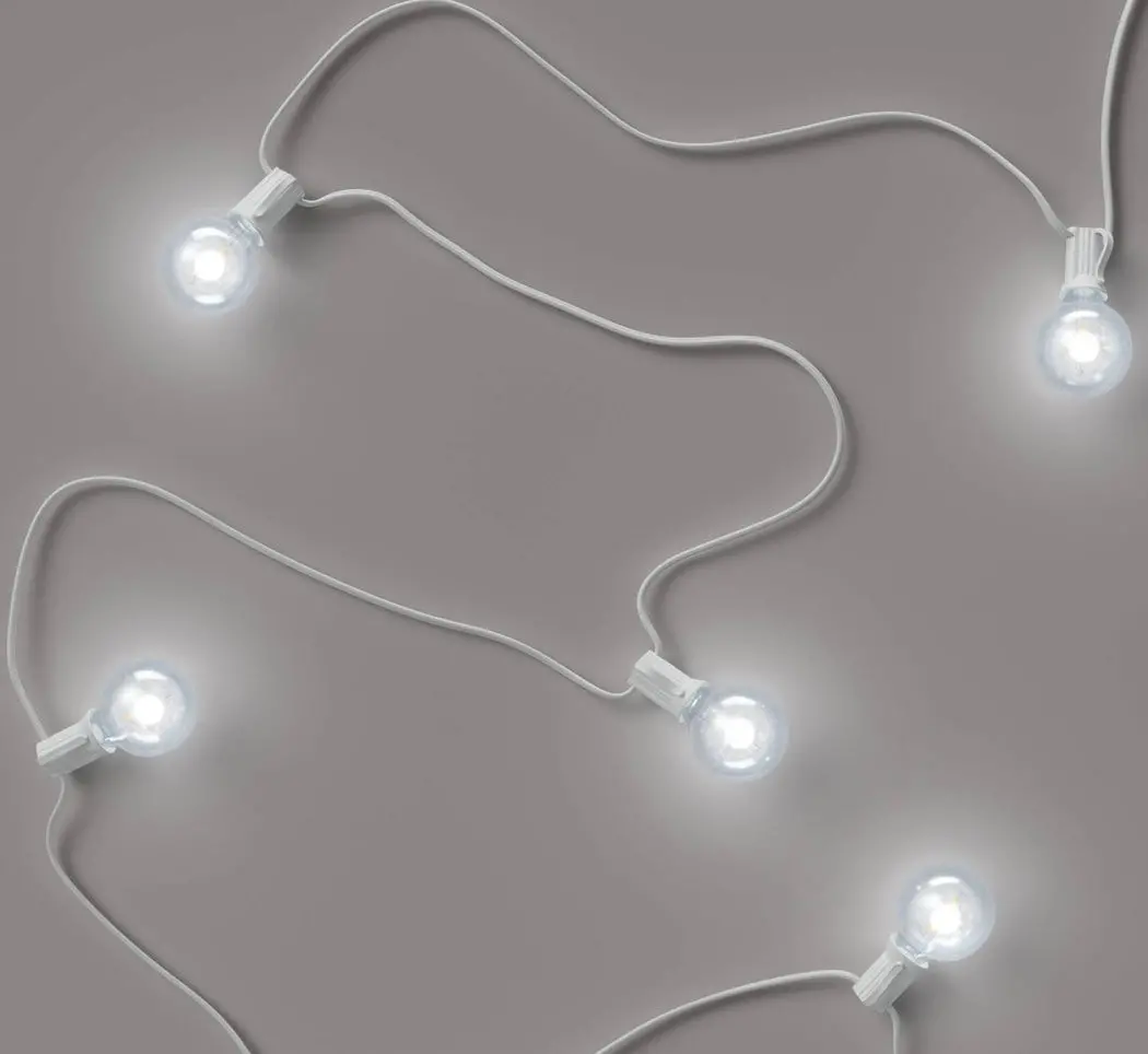 Led Globe String Lights White 1