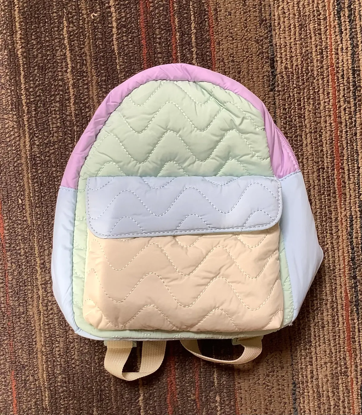 Toddler 11’ Quilted Multi Colored Backpack 1