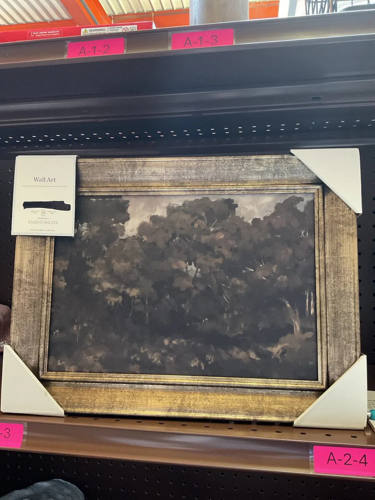 Final Sale - 16"X12" Moody Trees Framed Wall Canvas Board 1
