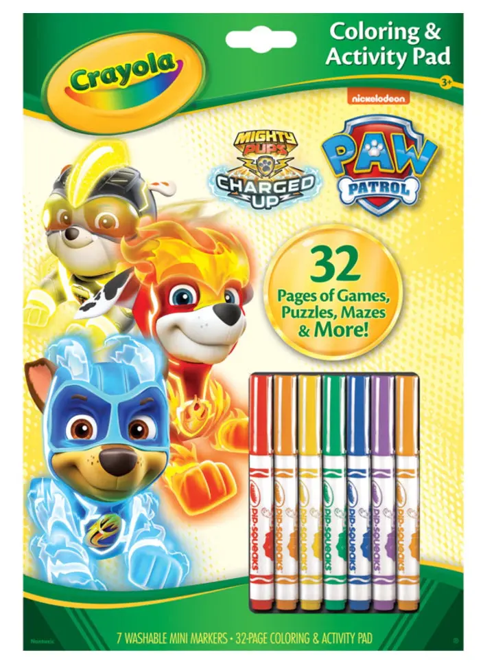 Crayola Paw Patrol Coloring & Activity Pad, 32 Pages, 7 Markers & Gift For Beginner Child 1