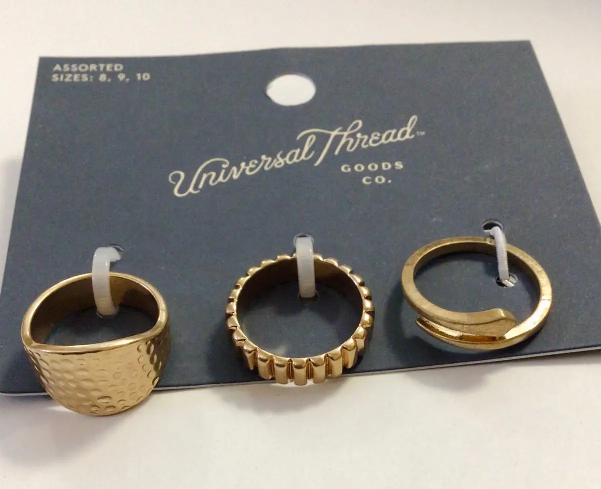 Gold Trio Ring - 3Pc 1