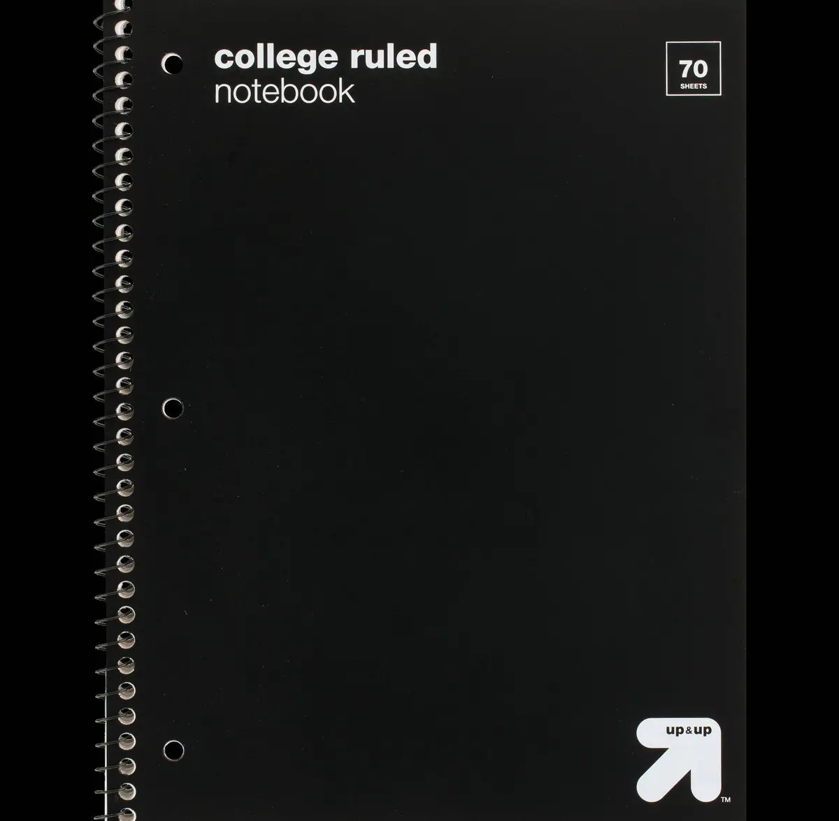 College Ruled Black 1 Subject Spiral Notebook 1