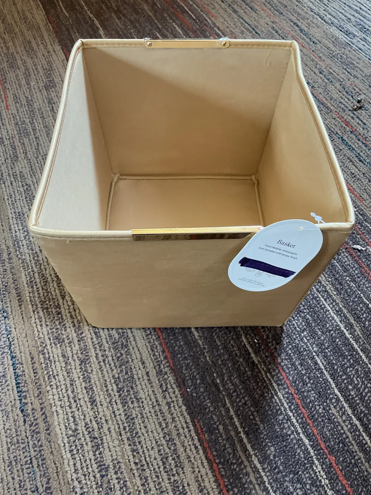 Clearance - Gold Basket 11In L X 10In W X 8In H 1