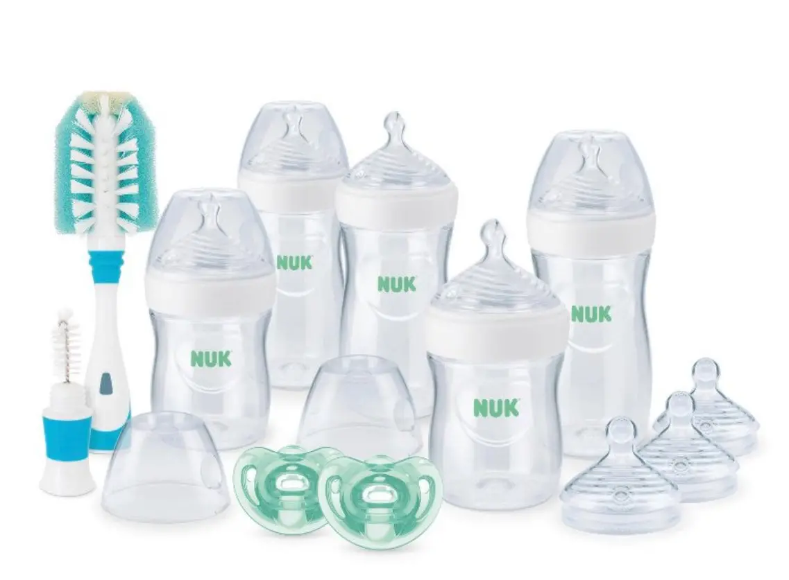 Nuk Simply Natural Baby Bottle Gift Set With Cleaning Brush - 11Ct 1