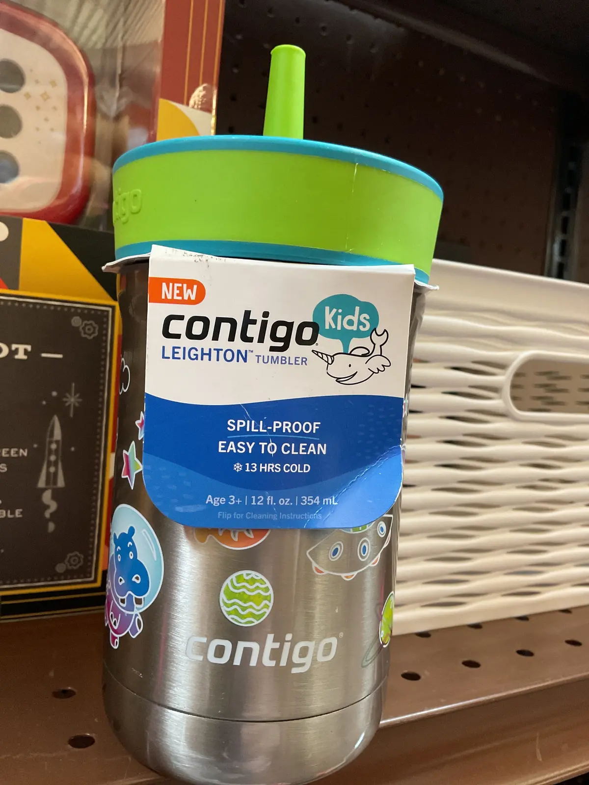 Contigo Kids' Leighton Stainless Steel 12Oz Tumbler Juniper
Cool Lime With Spacecraft 1