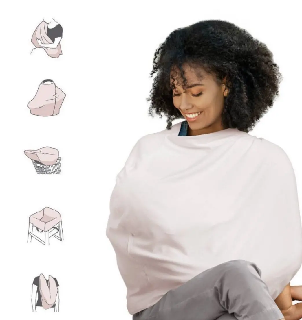 Milkmakers Multi-Use 5-In-1 Nursing Cover - Pale Peach 1
