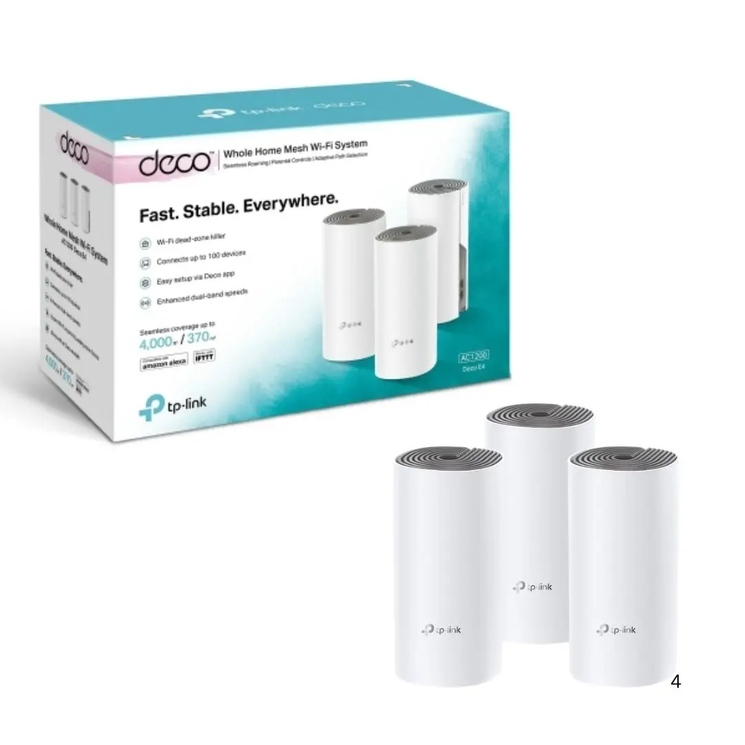 Deco E4 Ac1200 Whole Home Mesh Wi-Fi 5 System 3-Pack 1