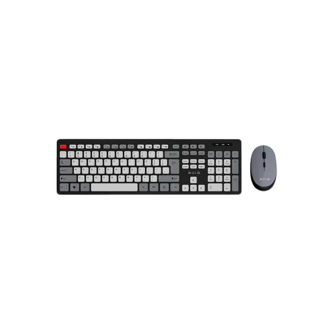 Aula Ac308 Wireless Combo Keyboard & Mouse - Black 1